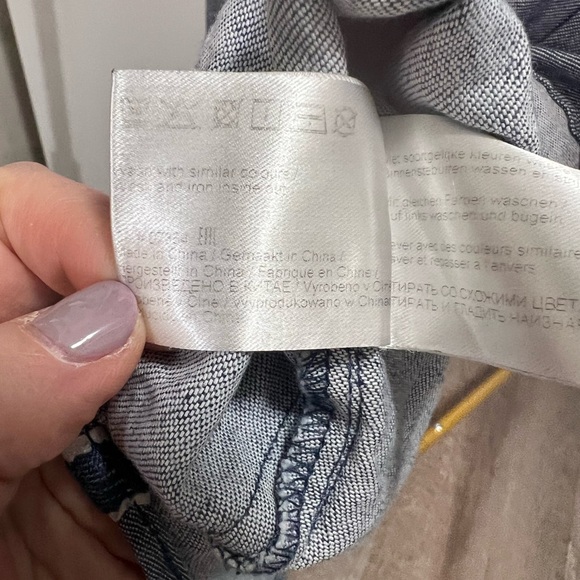 Sandwich • Cotton Linen Snap-Front Tunic Dress with Pockets Size 40 - Picture 9 of 9